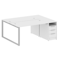 Стол-станция METALL SYSTEM на О-образном м/к с опорной тумбой БО.РС-СТП-2.3 1812*1475*750